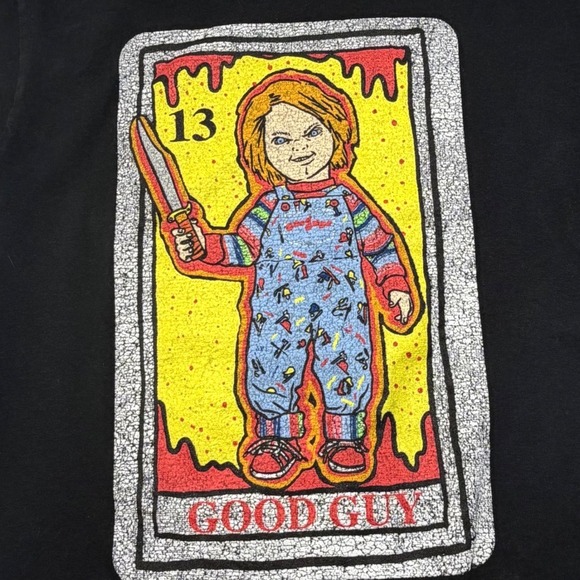 Chucky Other - Chucky Good Guy Horror Graphic Tee Black Medium Killer Doll Movie Shirt‎